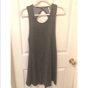 Grey open back dress